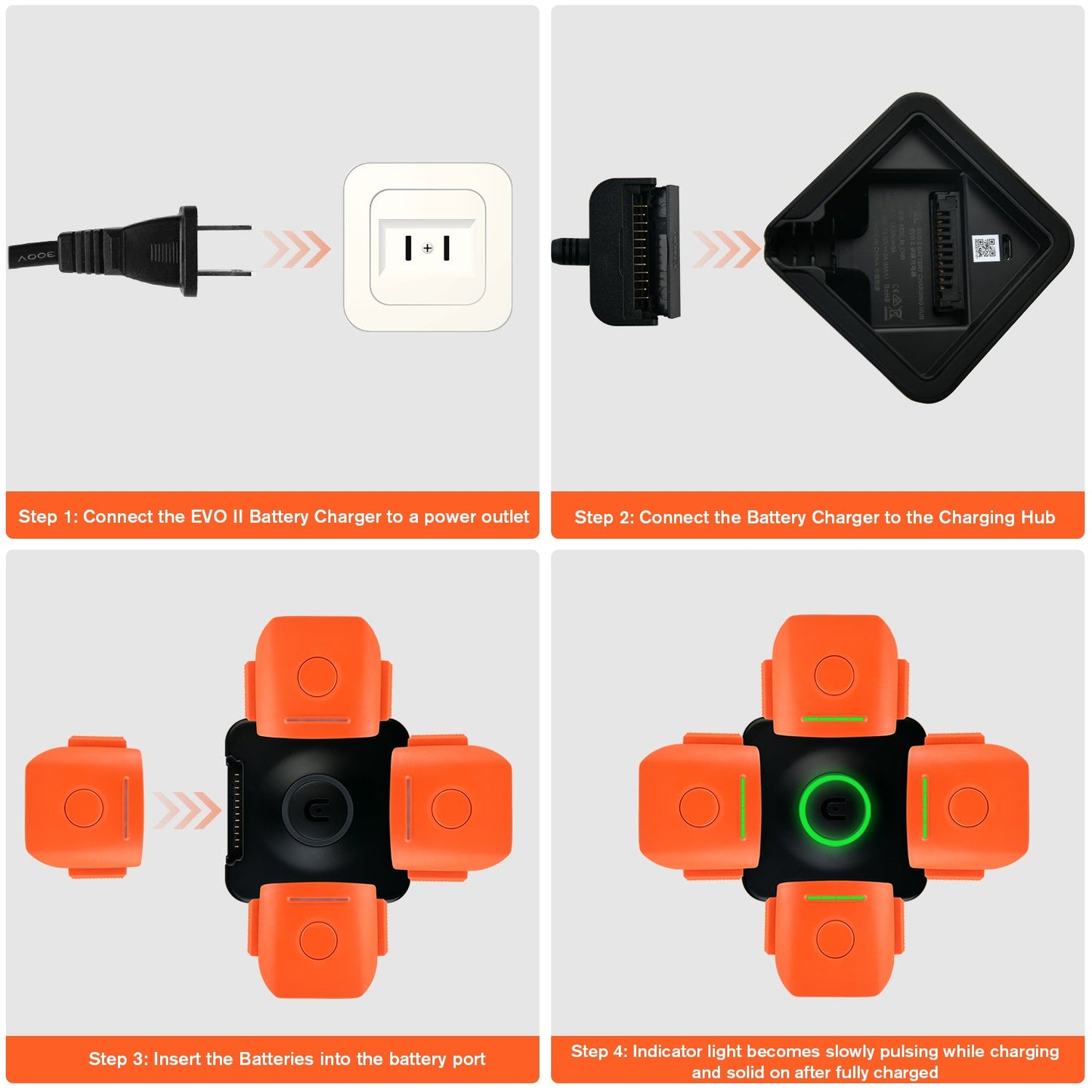 Autel Robotics EVO II Battery Charging Hub - 4 in 1 Multi-battery Charger