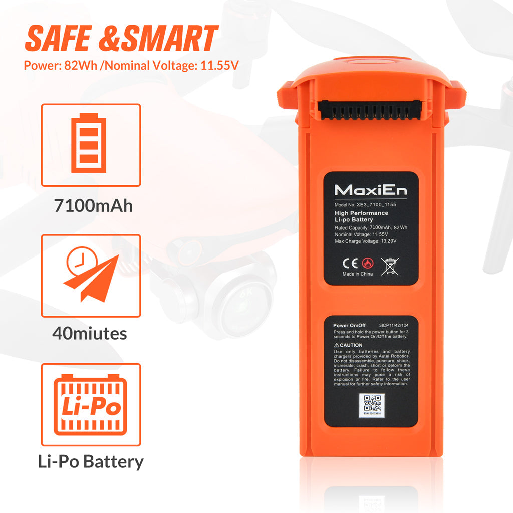 Autel Robotics EVO II Drone Battery 7100mAh - Orange