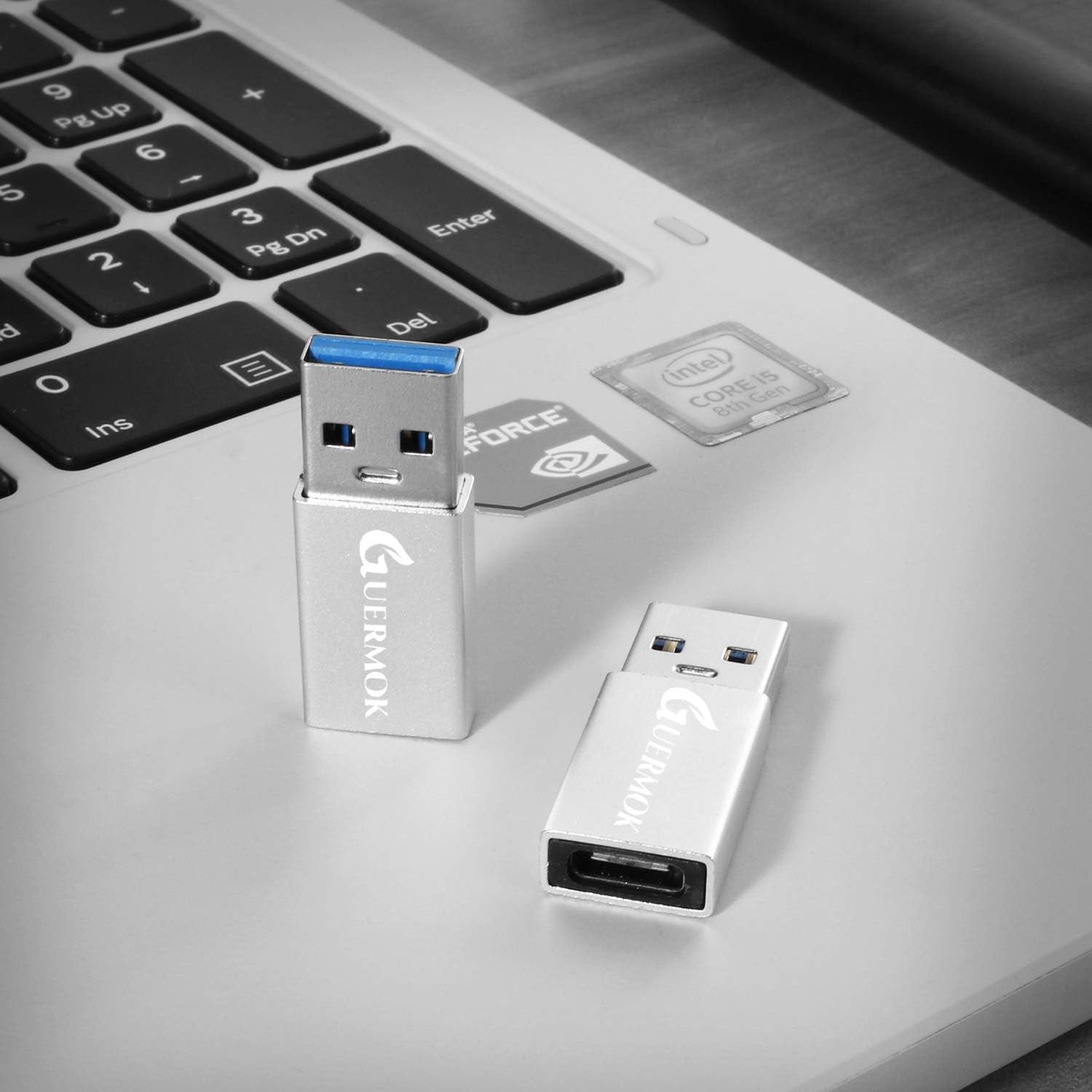 Guermok USB C to USB Adapter 3.0(2-Pack), USB C Female to USB Male Adapter Compatible with Phone13 14 15 16Pro Max Pad, Laptops PC Power Banks and More USB-A Devices, 5Gbps & Fast Charging