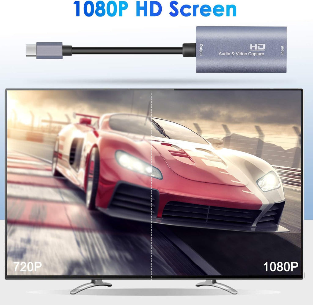 Guermok Video Capture Card, USB 3.0 HDMI to USBC Capture Card, 4K 1080P60FPS Capture Devices for Gaming Live Streaming Video Recorder, for Windows MacOS System PS4/5 Switch Xbox Steam OBS