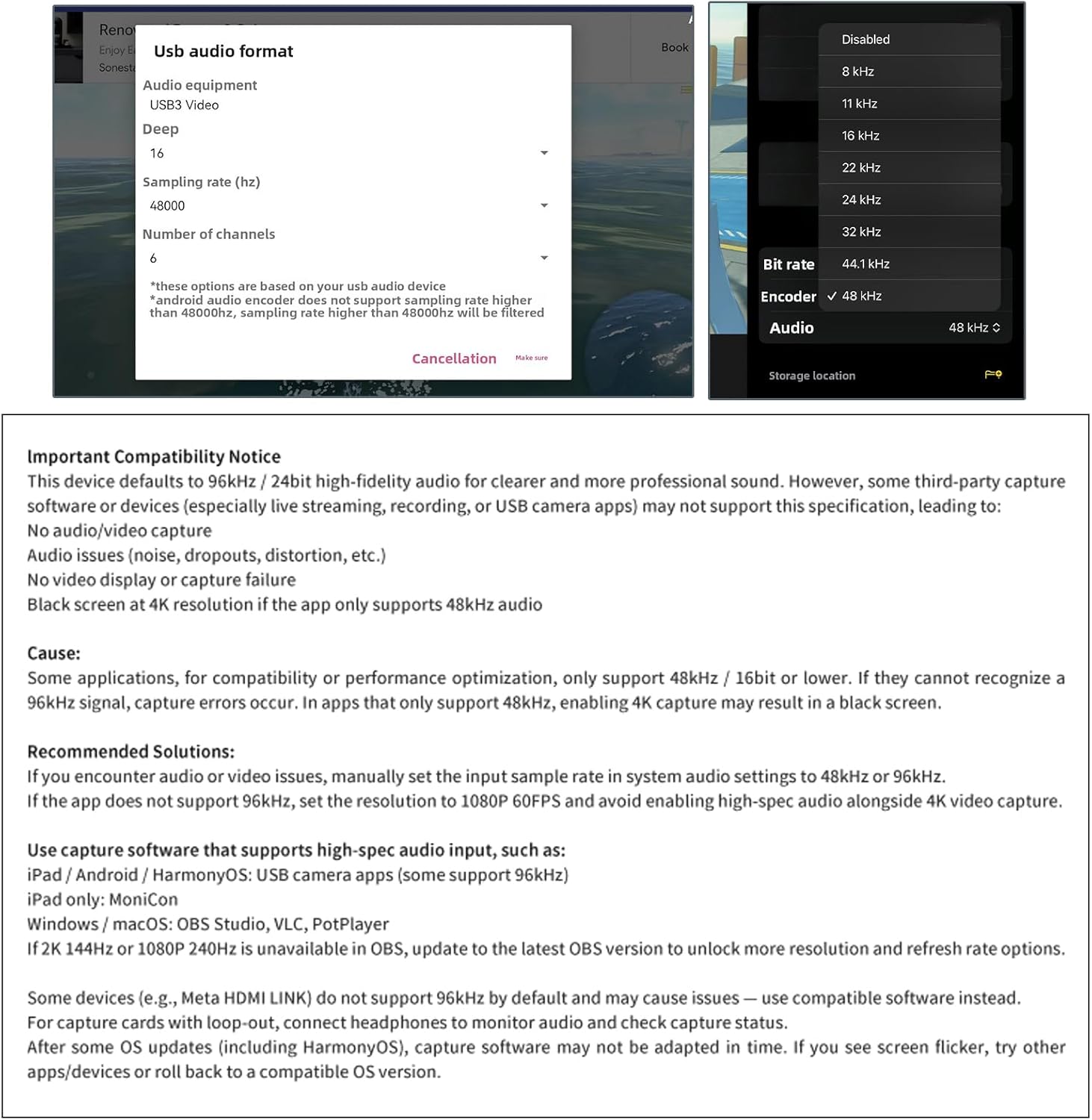 Guermok USB3.0 Video Capture Card for Streaming, PD100W, 90° USBC & Type C Adapter, 3.3ft 2K@30FPS 1080P@60FPS HDMI to USB A/C Capture Devices for Oculus /Quest3 /iPad/MacOS/Switch /PS5/4