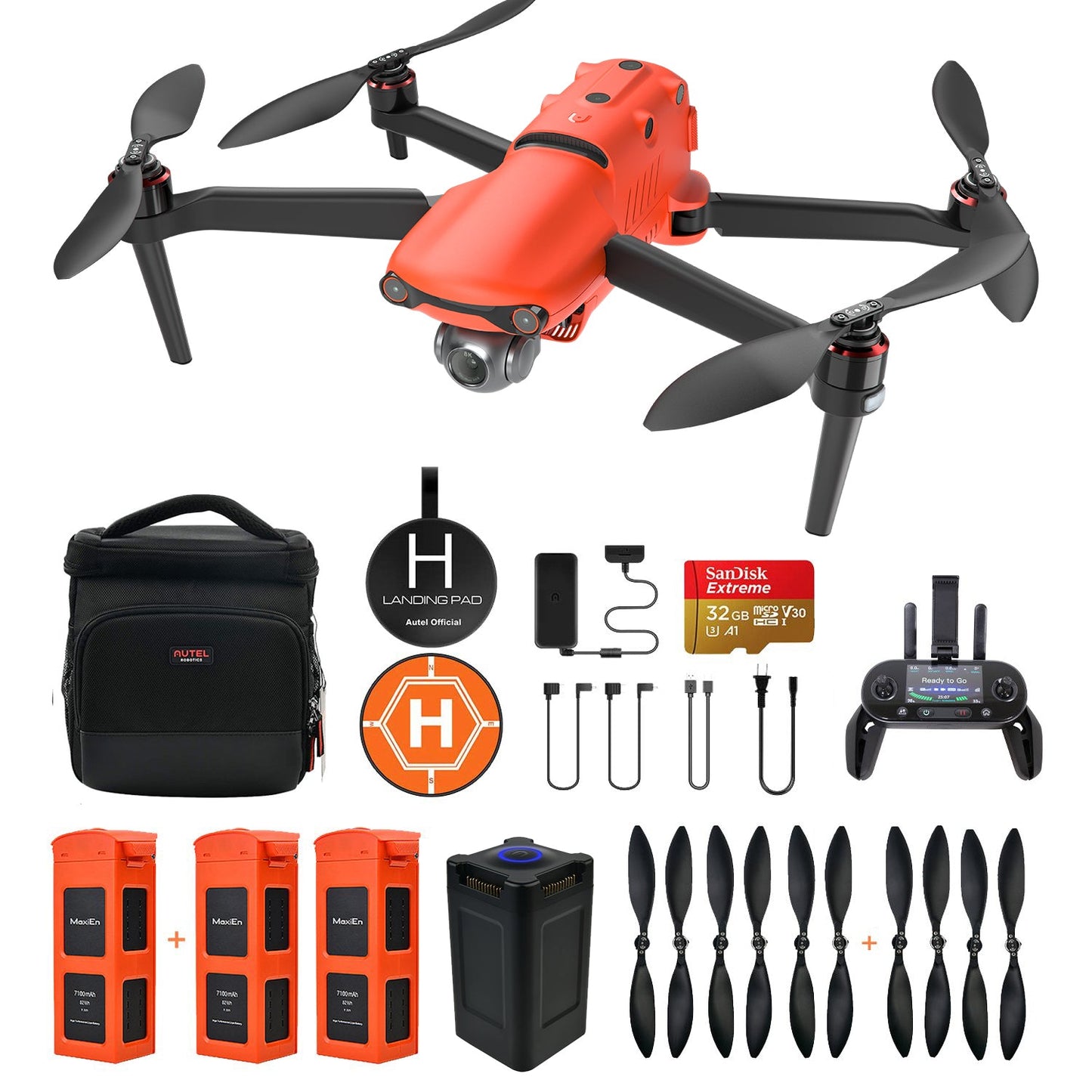 Autel EVO II 8K Drone Fly More Combo Kit HDR Video Camera Quadcopter 3 Batteries in Total