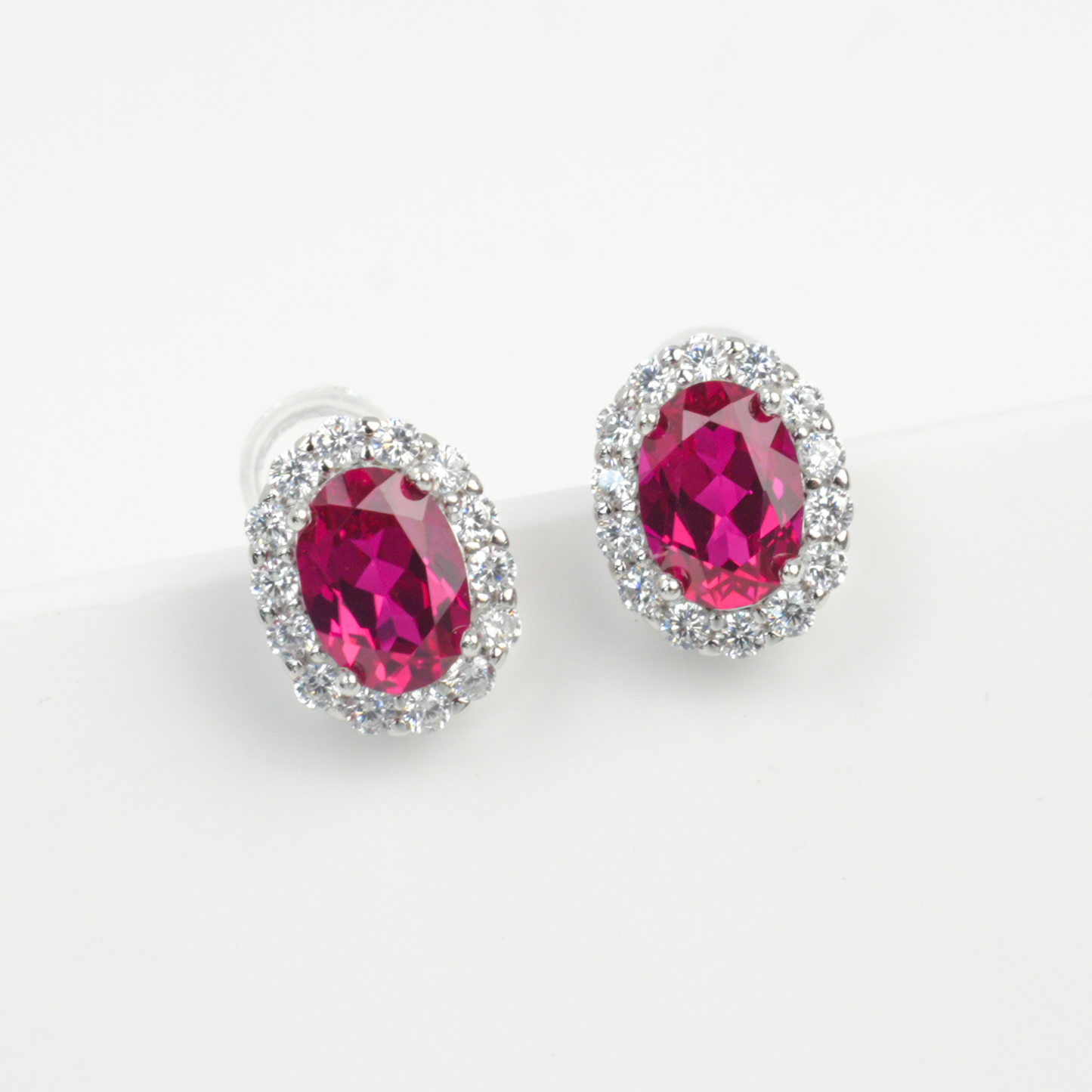 Elegant ruby stud earrings